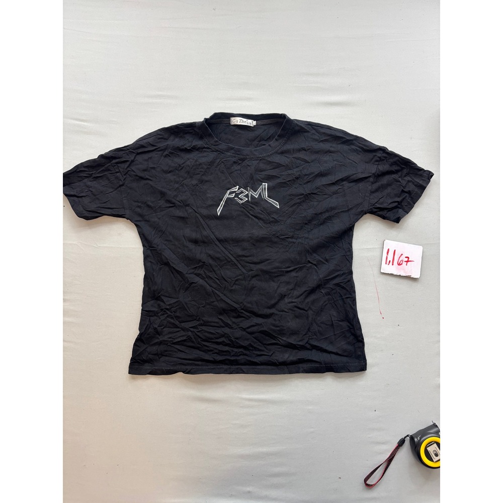 Gu Zhe Scum Of Luxury Graphic T-Shirt Black Streetwear Mens Small